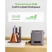 LaserPecker LP4 (Ultimate) with Desktop Air Purifier, Dual-Laser Engraver Cutter 160x300mm Workspace, Auto-Cleaning Smoke Fumes Engrave Tumblers Metal Wood Plastic Glass with Slide & Rotary Extension