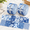 Blue and White Porcelain, variant on 40 Fall Fabric Orange Yellow Plaid Quilting Strips Roll