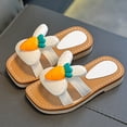 thumbnail image 6 of JUMEYU Beach Slides for Kids Toddler Little Girls Slide Sandals Open Toe Summer Slip-On Shoes Stylish Non-Slip Flat Sandals for Beach Party Size 11(Orange,11 Toddler), 6 of 7