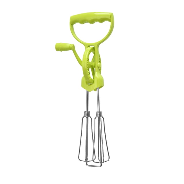 Binwennn Practical Eggs Beater Efficient Manual Stirrer For Kitchen Cooking Double Whipping Eggbeater Convenient Kitchenwares Stainless Steel Semi Automatic Whisker for Coffee Hand Help Mixer Powe