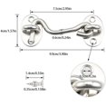 thumbnail image 4 of Barn Door Lock,1pack 4 Inch Silver Gate Latch -hook And Eye Latch,cabin Hooks For Sliding, 4 of 4