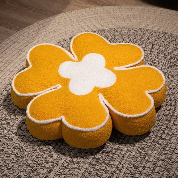 RoamHome Lucky 4-Leaf Velvet Floor Cushion 40x40cm Scandinavian Seat Pad for Chair Sofa, Soft Pillow for Back Hip Support, Home Decor