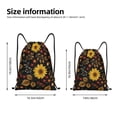 thumbnail image 5 of Yiaed Sunflowers Leaves Print Drawstring Bags Drawstring Backpack Bulk String Back Pack Gym Sport Bag-Medium, 5 of 5