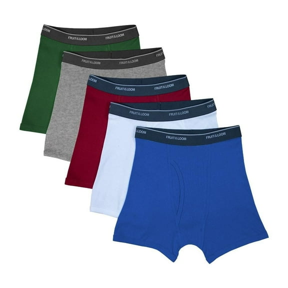 Bóxer Fruit of the Loom Para niño, algodón sustentable, multicolor, 5 piezas, talla M