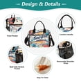 thumbnail image 3 of FORMRS Insulated Lunch Bag for Work School Unisex Large Capacity Cooler with Shoulder Strap, Yellow Sardines Pattern, 3 of 6