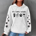 thumbnail image 2 of Clearance！Hoodies Waffle Sweatshirt Plus Size Long Sleeve Womens Tops Cute Dog Paw Print Kawaii Hooded Hoodie Tops Loose Fit Casual Hooded Pullover Sweatshirts with Pocket, 2 of 4