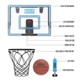 thumbnail image 3 of Realplay Mini Basketball Hoop for Kids – Indoor Over-the-Door Basketball Hoop with LED Scoreboard, Mini Basketball & Net, 3 of 11