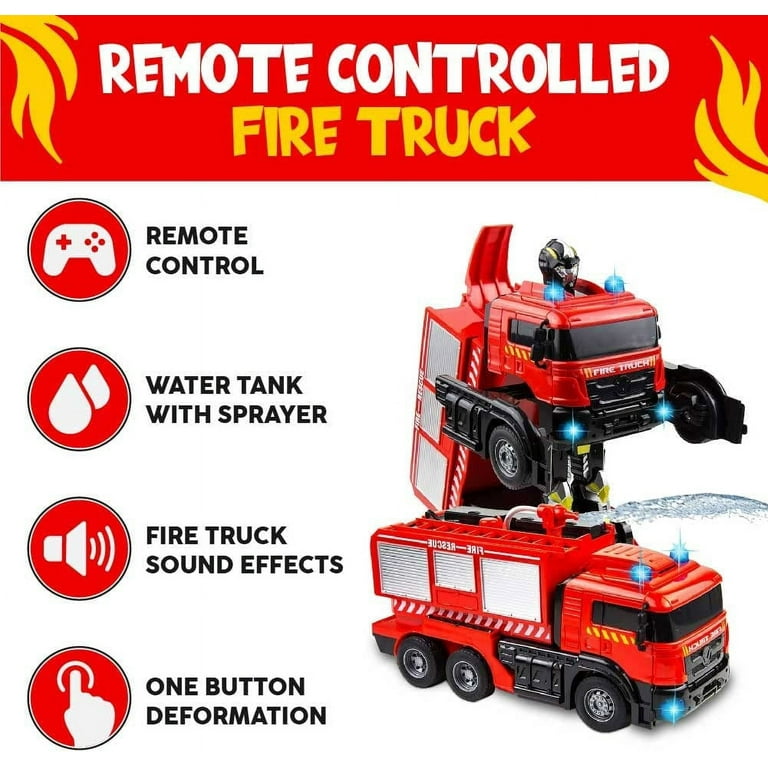 Remote control fire truck cheap that sprays water