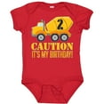 thumbnail image 3 of Inktastic 2nd birthday construction truck, cement mixer - 2 years old Boys or Girls Baby Bodysuit, 3 of 5