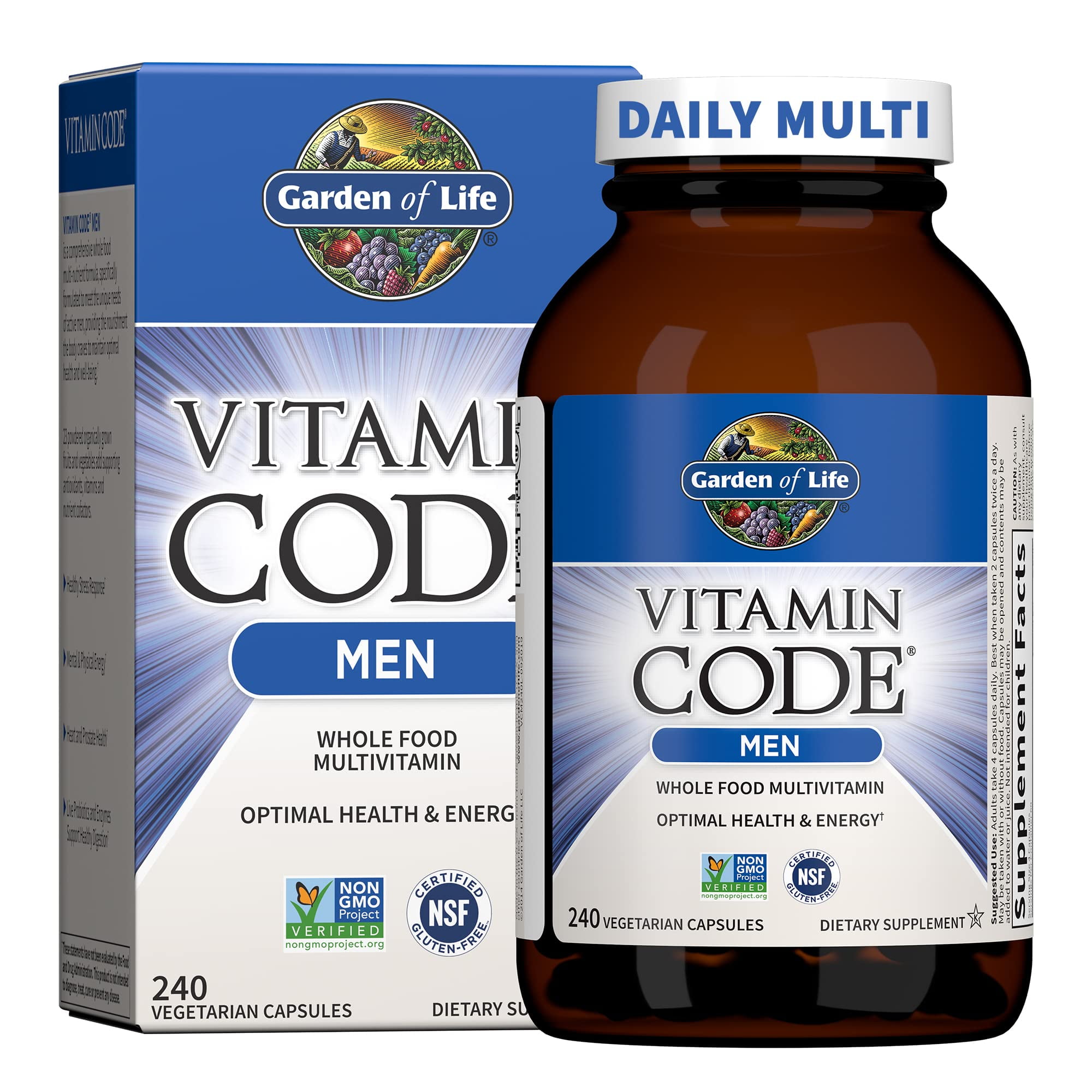 Garden of Life - Women's RAW One Multi-Vitamin Capsules - Healthy Energy -  30 Vegetarian Capsules