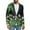 Saint Patrick Shamrock, variant on Men's Suit Jacket Long Sleeve Sport Jacket Suit Lightweight Sport Coat Jackets Regular Fit Sport Coat Blazer Mens St Patrick Day Outfits, Saint Patricks Shamrocks, Size 5XL