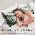 thumbnail image 5 of Dark Green Forest Throw Pillow Covers, Watercolor Clouds Trees Mountain Soft Breathable Pillow Cases with Invisible Zipper for Sleeping, Long Body Pillowcases for Couch Bed Sofa Chair 20x54 Inches, 5 of 9