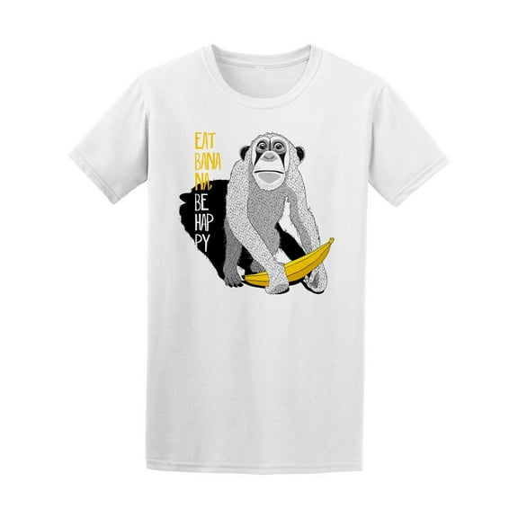 Monkey With A Banana  Tee Men's -Image by Shutterstock