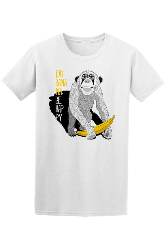 Monkey With A Banana  Tee Men's -Image by Shutterstock