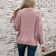 thumbnail image 7 of UJNDER Fall Winter Sweater with Bow for Women Pullover Loose Casual Long Sleeve Pink M, 7 of 7