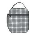 thumbnail image 1 of YFYANG Réutilisable Adulte / Enfant Portable Lunch Sac, Grey Abstract Watercolor Plaid Mains Libres Poignée Isolation / Sac Froid pour l'École, le Travail, les Pique-Niques, Voyage, 1 of 6