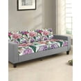 thumbnail image 2 of Pink Floral Blossom Sofa Couch Cushion Covers Washable, Removable Stretchable Sectional Couch Covers, Spring Vintage Botanical Flowers Slipcovers for L & T Shape Sofa Furniture Protector S Size 2 pcs, 2 of 7