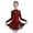 Burgundy, variant on TiaoBug Kids Girls  Figure Ice Skating Ballet Dance Dress Rhinestones Dancewear Gymnastics Leotard Burgundy 14