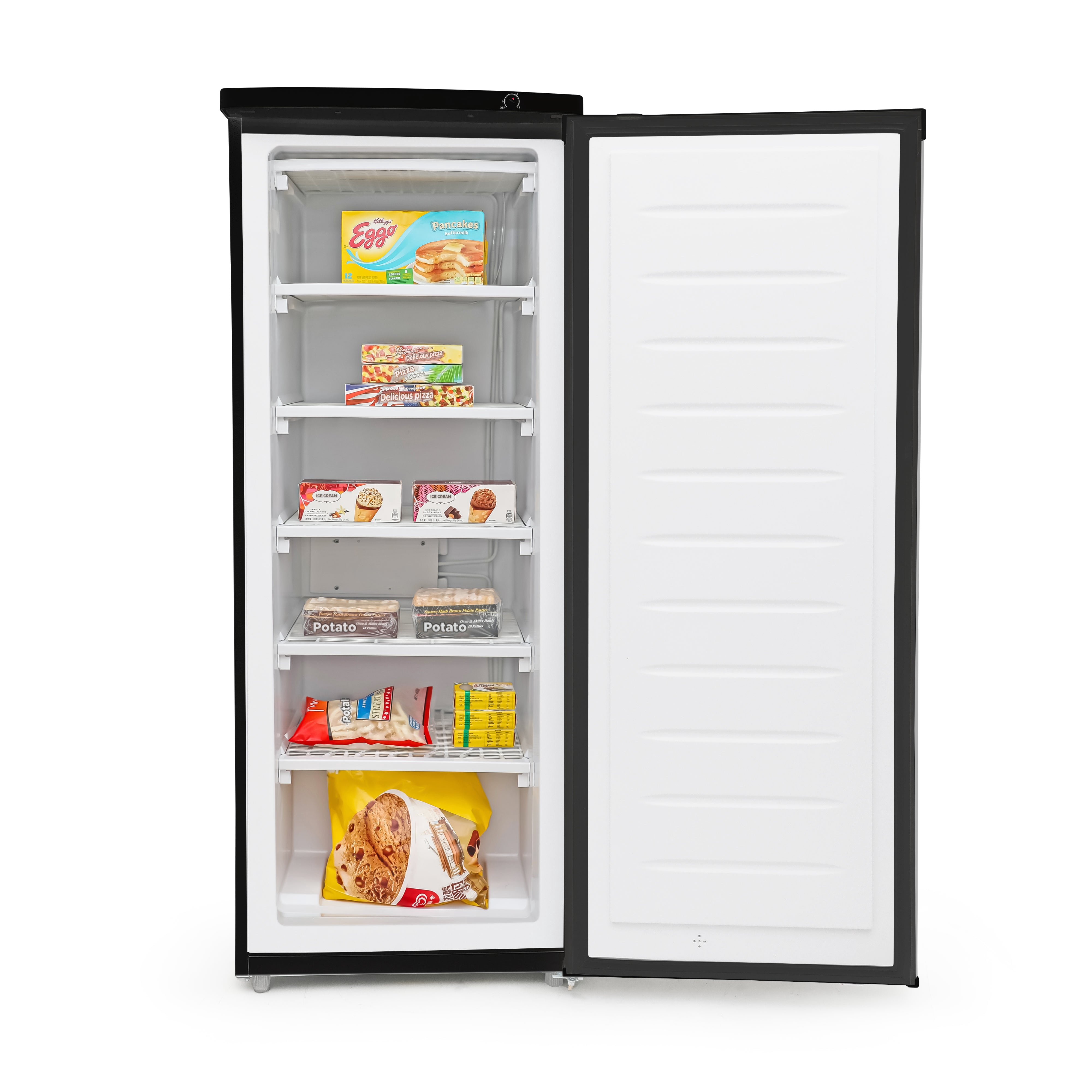 Commercial Cool Portable 6 cu. ft. Undercounter Upright Freezer with Adjustable Temperature Controls-Black with VCM Door