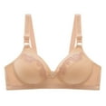 thumbnail image 2 of Jsaierl Womens Bras Wirefree Support T-shirt Bras Seamless Full Coverage Bralettes Shapewear Breathable Full Figure Bras, 2 of 3
