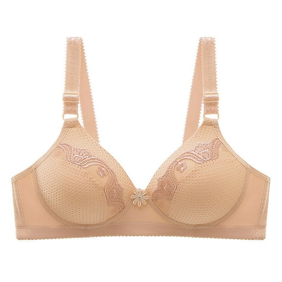 LEAVINGSUO Everyday Bras for Women Plus Size, Summer Fall Winter Women's Bra Wire Free Underwear OnePiece Bra Everyday Underwear Bras