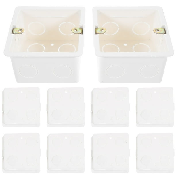 ColoMX 10 Uds. Cajas de enchufe de pared 86 tipo caja de montaje de enchufe de pared cajas de empalme de enchufe