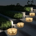 thumbnail image 5 of Solar Hexagonal Ice Brick Lights,Glass Brick Lights,3 Pack Outdoor Waterproof Paver Lights,Lights Solar ice Cube Lights for Garden Patio Yard Lawn Pool Decoration （Warm White）, 5 of 5