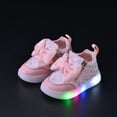 thumbnail image 2 of Girls Glitter Bow Light Up Sneakers Kids Sole Athletic Shoes with Strap Girls（12M 6Y） Clothes, 2 of 5