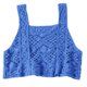 thumbnail image 1 of Women Sleeveless Crop for Tank Top Hollow Crochet Knit Floral Square Neck Camiso Green, 1 of 4