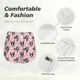 thumbnail image 4 of Balery French Bulldog Pantalones cortos deportivos para mujer con forro y dos bolsillos, elásticos, para entrenamiento, gimnasio, yoga-Large, 4 of 7