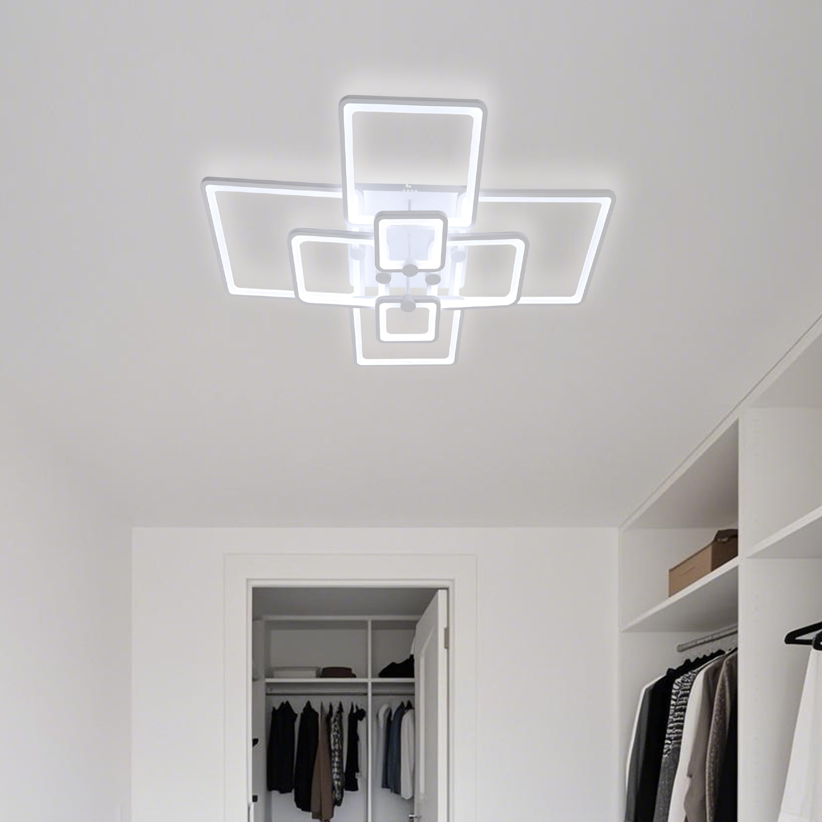 8-Head Ceiling Light LED Ceiling Light with Remote Control Dimming Ceiling Light for Bedrooms, Living Rooms