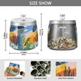 thumbnail image 2 of Yayeee Ashtray with Lid for Cigarette Smokeless Stainless Steel Home Ash Holder, Colorful Landscape, 2 of 7