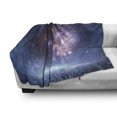 thumbnail image 3 of Outer Space Soft Flannel Fleece Blanket, Outer Space Nebula Gas Cloud and Star Clusters Universe Cosmos Astronomy Art, Cozy Plush for Indoor and Outdoor Use, 60" x 80", Navy Purple, by Ambesonne, 3 of 6