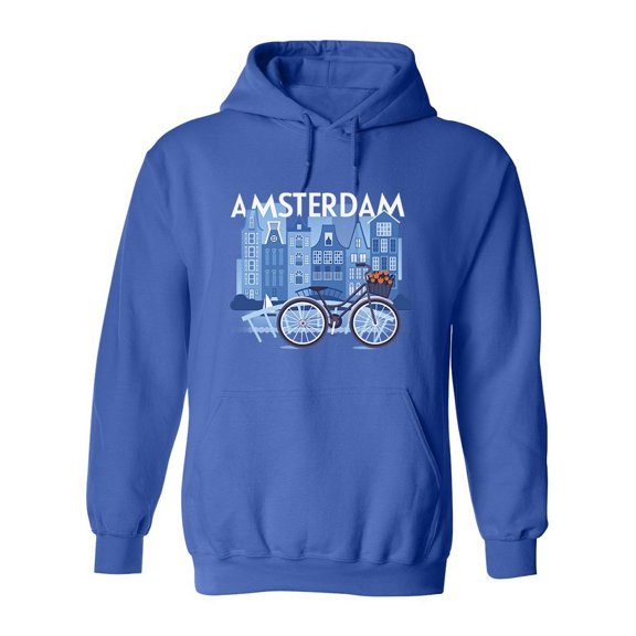 Amsterdam View Hoodie Men -Image by Shutterstock, Male Small