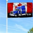 thumbnail image 3 of Cayyon Truck Driver Patriot Trucker Canada Flag 3x5Feet Banner with 2 Brass Grommets, 3 of 4