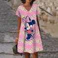 thumbnail image 3 of Vestido elegante de lujo de Mickey para mujer, vestido informal, falda corta, vestido Y2K de Disney Mickey Mouse para mujer, camisa de cuello en V para mujer, vestido coreano, 3 of 5