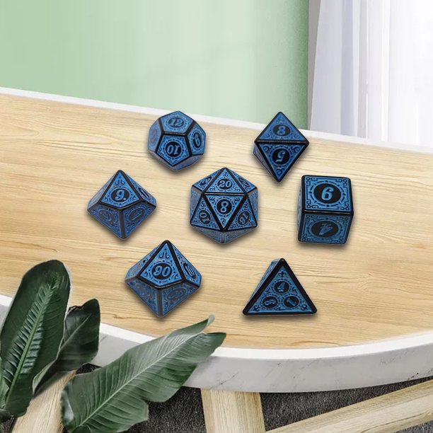 Juego de dados de 7 troqueles de múltiples caras, juego de dados acrílicos de 7 troqueles para juego de cartas de mesa, juego de matemáticas