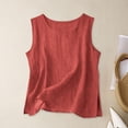 thumbnail image 1 of LVHAOGJOB Débardeur d'Été pour Femmes Couleur Unie Col Rond Sans Manches pour Entraînement, 1 of 5