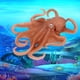 thumbnail image 3 of Figura realista de pulpo de 14 cm, criatura marina para niños, juguete educativo. Pulpo naranja B, 3 of 9