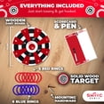 thumbnail image 4 of Swooc Games® ‒ Hook Darts Ring Toss Game ‒ Wood Board & Soft Rings ‒ 20+ Games Included for Kids & Adults ‒ Wall Mounted Ring and Hook ‒ Indoor & Outdoor Wall Decor for Game Room, Patio, Garage, Yard, 4 of 5