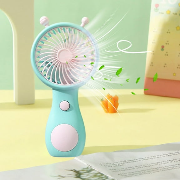 PONPRNGY Mini Personal Fan Handheld, Small Portable Handheld Fan, Battery Operated, USB Rechargeable Face Makeup Lashes Desk Fan, for Women, Men, Indoor