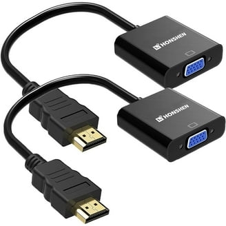 VGA To HDMI Adapter With USB Audio – Turn Your Old Laptop VGA Port Into HDMI For Monitor & TV (1080p)