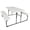 White, variant on Indoor Outdoor Folding Picnic Table Bench Set with Wood Like Texture 54 Inch Portable Camping Dining Table for Patio Backyard
