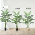 thumbnail image 2 of 6ft artificial palm tree con real bark design y 9 adjustable branches: fake tropical paradise palm tree potted para indoor home y oficina moderno decor, 2 of 5