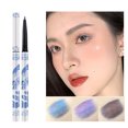thumbnail image 1 of Juego de 2 bolígrafos de maquillaje con delineador de ojos en gel azul y rosa con purpurina, colorido y brillante, resistente al agua, a prueba de manchas, de larga duración, 1 of 5