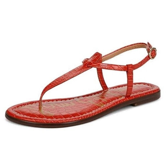 Sam Edelman Gigi Terra Orange Ankle Strap Open Toe Thong Fashion Flats Sandals