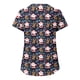 thumbnail image 3 of Pntutb, blusas con cuello en V y manga corta a la moda para mujer, blusa de bolsillo con estampado de uniforme de trabajo, tops Pntutb Pntutb-3131, 3 of 4