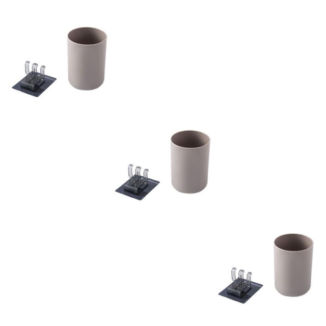 bedienty 2Pcs/set Wall-mounted Toothbrush Holder Organizer Environment-friendly Plastic Toothpaste Wash Environment-friendly Plastic Toothpaste Wash Cup Mug Coffee 3Set