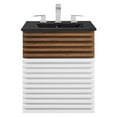 thumbnail image 2 of Modway Render 17.5" MDF Wood Wall-Mount Bathroom Vanity in White/Walnut, 2 of 4
