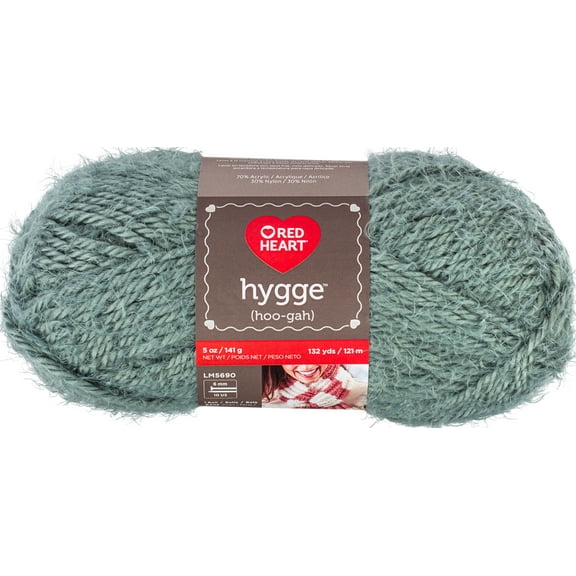 Red Heart Hygge Yarn, Aloe, 5oz(141g), Bulky, Acrylic